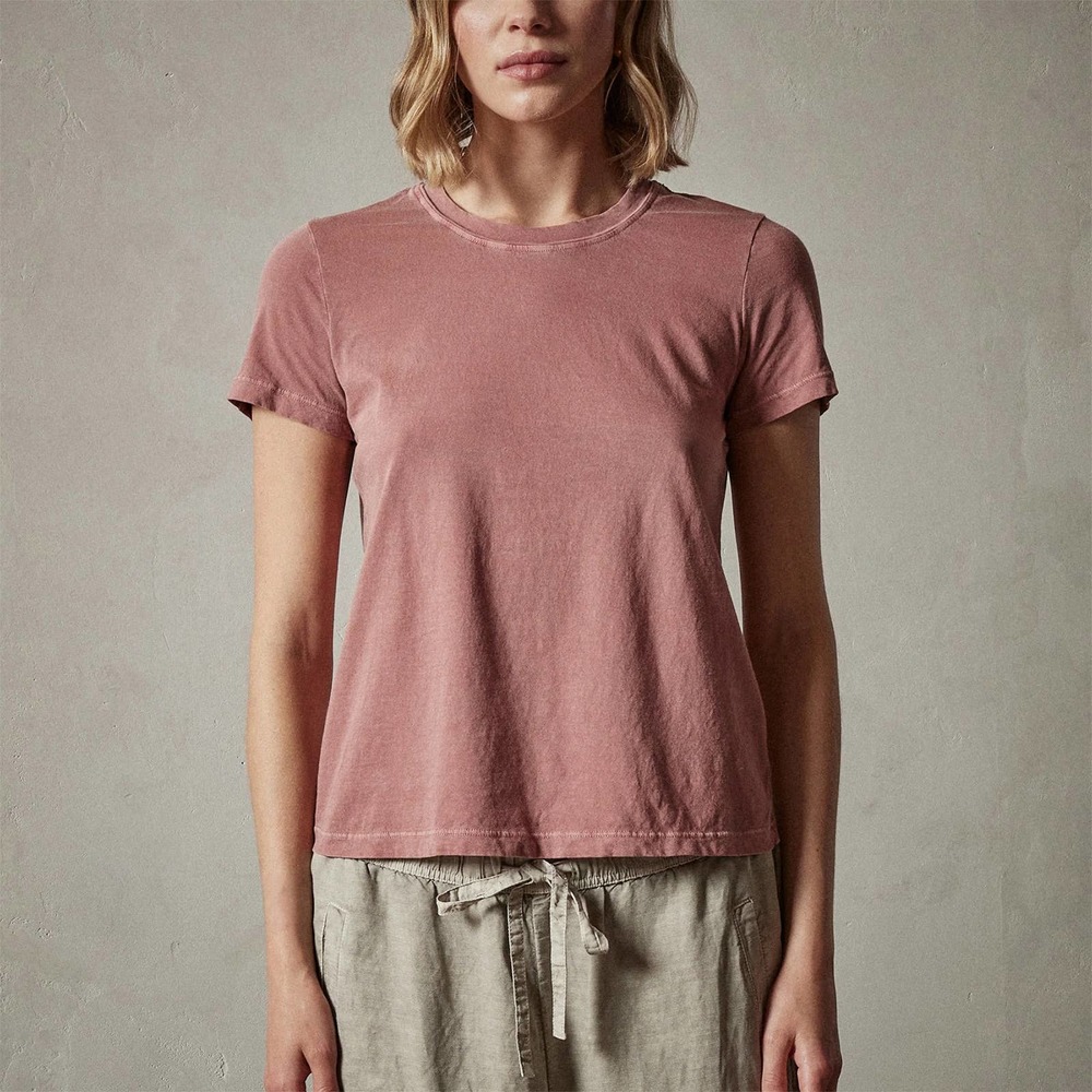 James Perse Women's Vintage Little Boy Cotton Tee T-Shirt in Arizona Pigment